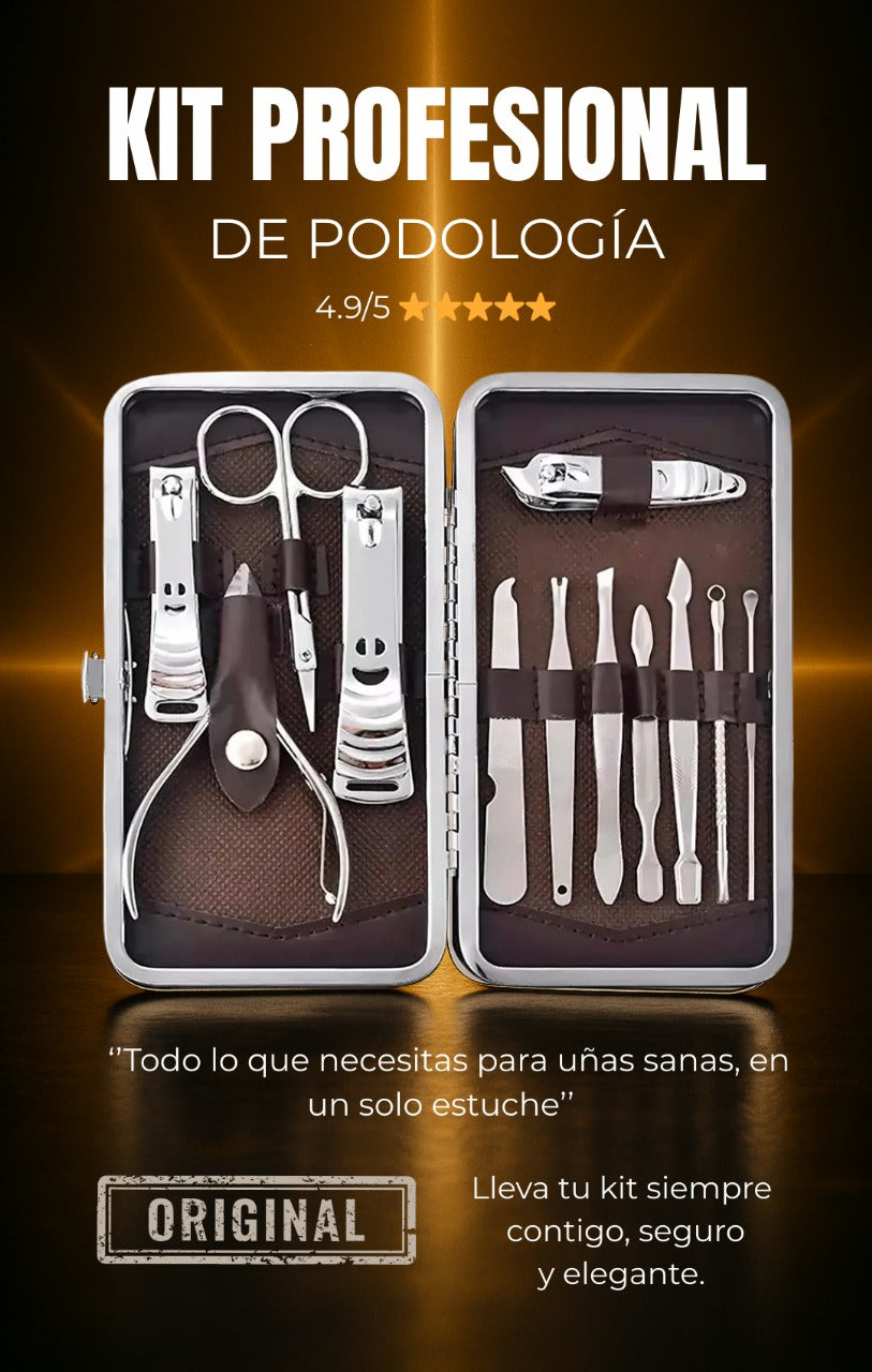 KIT PROFESIONAL DE PODOLOGÍA (ACERO INOXIDABLE)