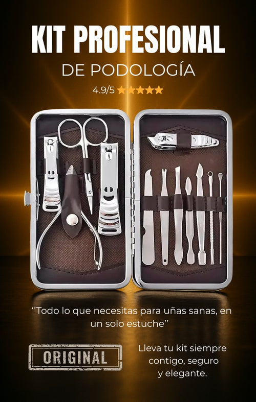 KIT PROFESIONAL DE PODOLOGÍA (ACERO INOXIDABLE)