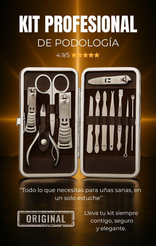 KIT PROFESIONAL DE PODOLOGÍA (ACERO INOXIDABLE)